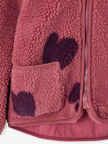 Veste fille sherpa motifs écru+mauve+vanille 9 - vertbaudet enfant 
