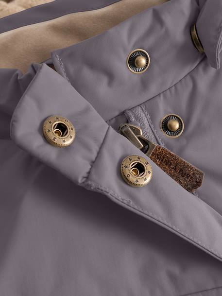 Veste d'hiver avec doublure polaire MATWANG enfants MINI A TURE bleu foncé+bordeaux+gris+gris ardoise+marine+marron+rouge+vert sauge+vieux rose 15 - vertbaudet enfant 