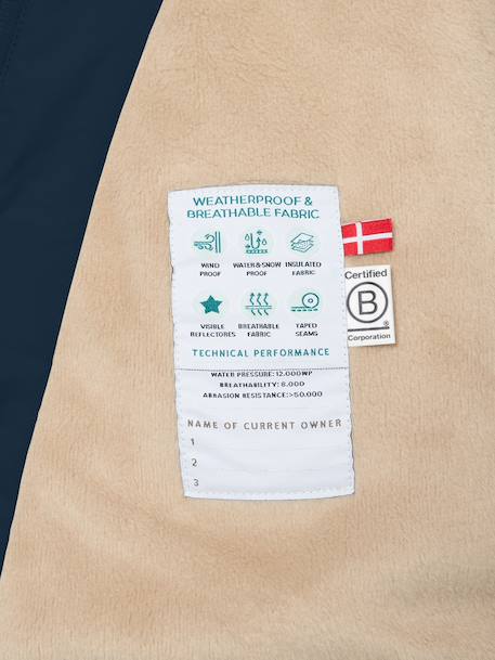 Veste d'hiver avec doublure polaire MATWANG enfants MINI A TURE bleu foncé+bordeaux+gris+gris ardoise+marine+marron+rouge+vert sauge+vieux rose 30 - vertbaudet enfant 