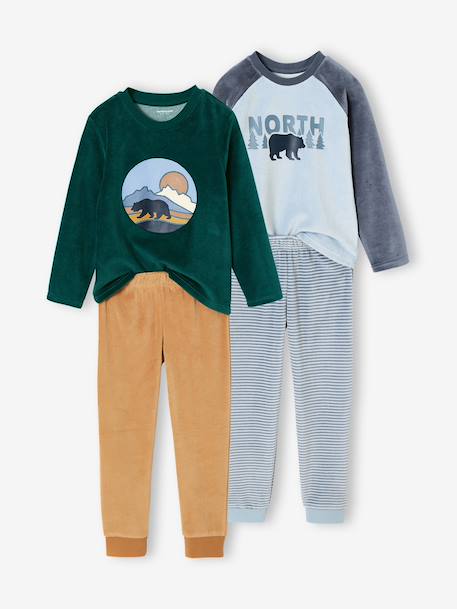 Lot de 2 pyjamas garçon lot bleu 1 - vertbaudet enfant 