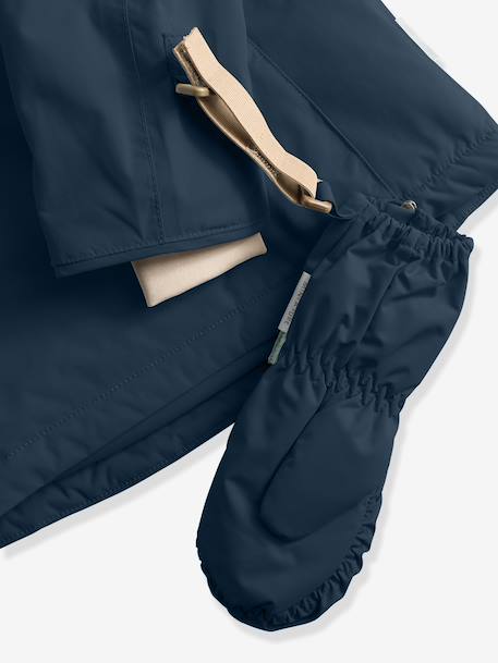 Moufles enfant avec doublure polaire MATCESAR MINI A TURE caramel+marine+vieux rose 4 - vertbaudet enfant 