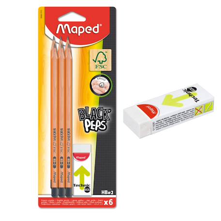 Crayons graphite black peps bois Gris 2 - vertbaudet enfant 