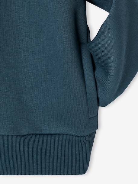 Sweat col camionneur garçon bleu canard+jaune 3 - vertbaudet enfant 