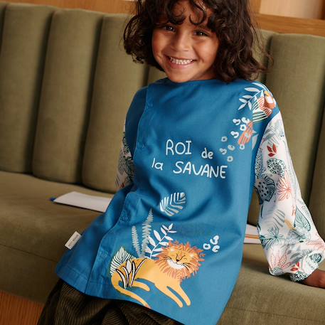 Tablier enfant roi de la savane Bleu 5 - vertbaudet enfant 