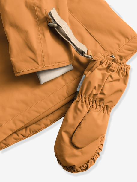 Moufles enfant avec doublure polaire MATCESAR MINI A TURE caramel+marine+vieux rose 2 - vertbaudet enfant 