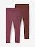 Lot 2 Leggings fille doublés maille polaire anthracite+prune 7 - vertbaudet enfant 