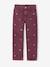 Pantalon mom fille brodé prune+rose poudré+vert de gris 1 - vertbaudet enfant 