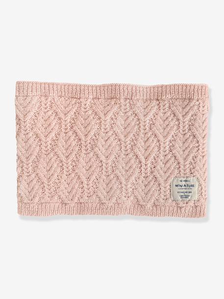 Cache-cou en laine mérinos MATGOI enfants MINI A TURE doublé gris ardoise+marine+prune+vieux rose 6 - vertbaudet enfant 