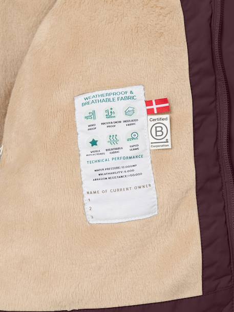 Veste d'hiver avec doublure polaire MATWALLY enfants MINI A TURE bleu foncé+bleu grisé+caramel+marine+prune+vert sauge+vieux rose+violet 40 - vertbaudet enfant 