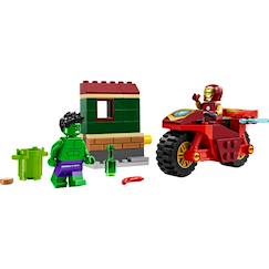 Jouet-Iron man avec une moto et hulk 76287