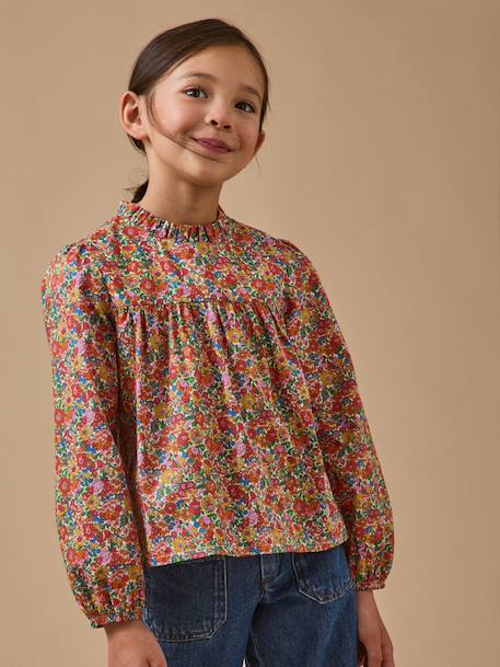 Fille-Chemise, blouse, tunique-Blouse en tissu liberty fille