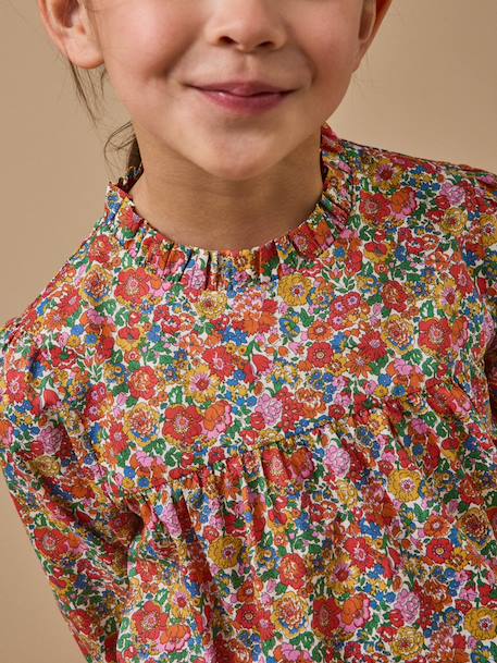 Blouse en tissu liberty fille Liberty annie and may rouge 3 - vertbaudet enfant 