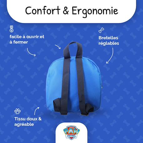 Sac à goûter de maternelle Nickelodeon Pat' Patrouille - 24 cm Bleu 4 - vertbaudet enfant 