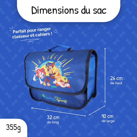 Cartable de maternelle 1 compartiment Pat' Patrouille - 32 cm Bleu 3 - vertbaudet enfant 