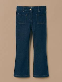-Pantalon flare fille denim