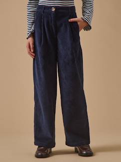 -Pantalon flare en velours