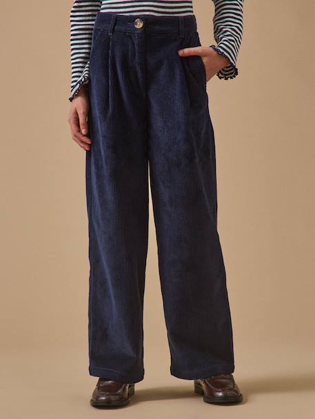 Fille-Pantalon flare en velours