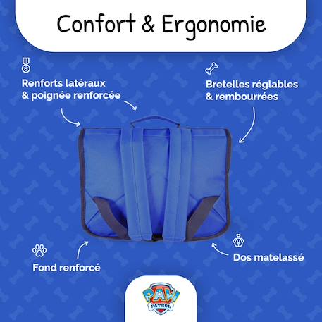 Cartable de maternelle 1 compartiment Pat' Patrouille - 32 cm Bleu 4 - vertbaudet enfant 