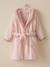 Peignoir enfant en éponge et tissu liberty Blanc doux+Rose pale 7 - vertbaudet enfant 