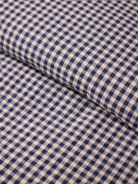 Housse de couette percale de coton 'vichy' Vichy curry+Vichy marine 7 - vertbaudet enfant 