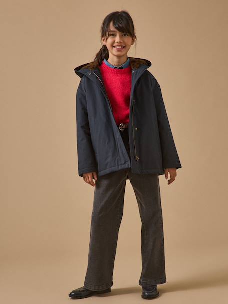 Parka doublée léopard fille Marine 3 - vertbaudet enfant 