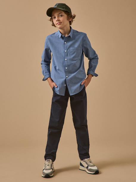 Chemise à carreaux garçon Carreaux bleu denim 4 - vertbaudet enfant 