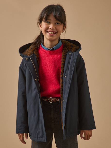 Parka doublée léopard fille  - vertbaudet enfant