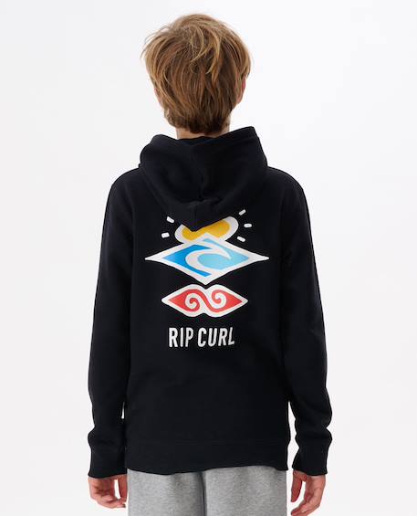 Sweat à capuche search icon enfant Noir 2 - vertbaudet enfant 