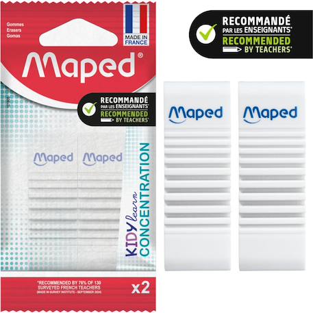 Lot de gommes kidy learn concentration Blanche 3 - vertbaudet enfant 