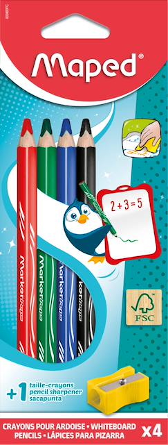 Crayons pour ardoise et taille-crayons  - vertbaudet enfant