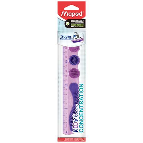 Règle 20cm kidy learn concentration Violet 1 - vertbaudet enfant 