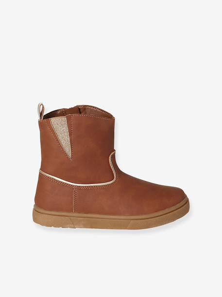 Boots enfant fille zippées marron 2 - vertbaudet enfant 