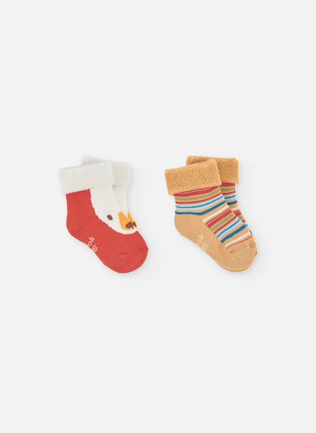 Lot chaussettes bébé imprimé canard Rouge 1 - vertbaudet enfant 