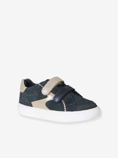 -Baskets enfant fille cuir à scratchs