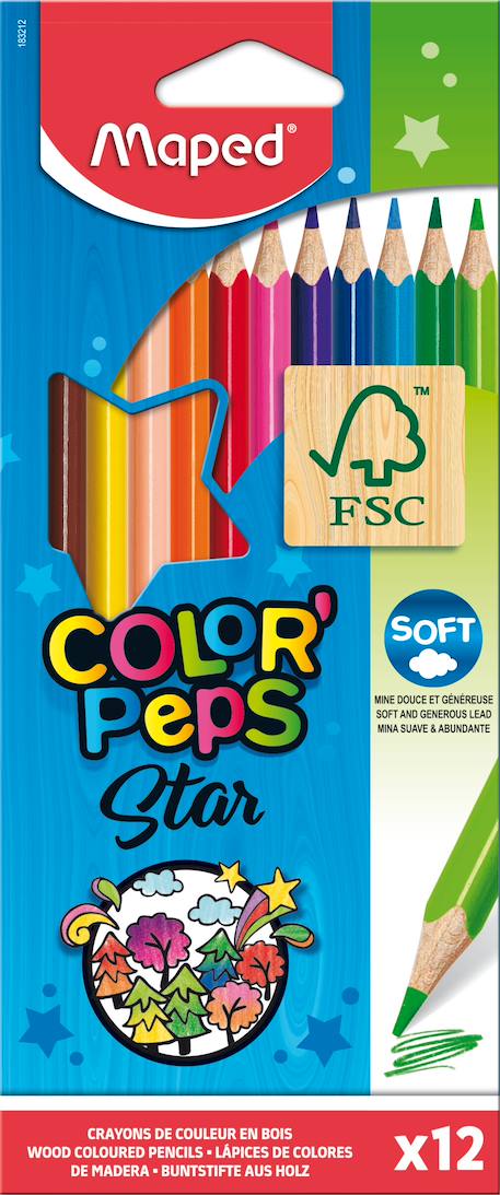 Fille-Accessoires-Fourniture scolaire-Stylo, crayon, feutre-Crayons de couleur color peps classic