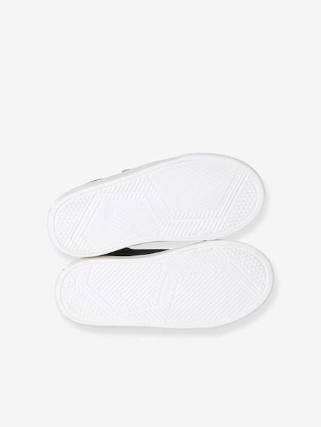 Baskets enfant fille cuir à scratchs blanc imprimé+écru+marine 15 - vertbaudet enfant 