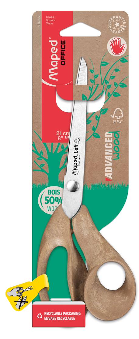 Ciseaux 21 cm advanced green spécial gaucher Beige 1 - vertbaudet enfant 