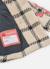 Manteau fille carreaux broderie fleurs Beige 4 - vertbaudet enfant 