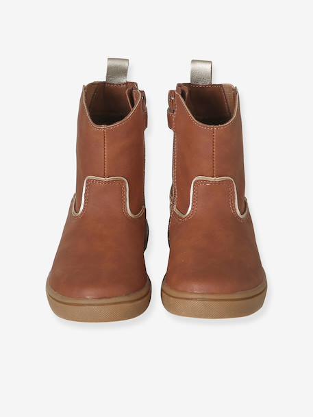 Boots enfant fille zippées marron 4 - vertbaudet enfant 
