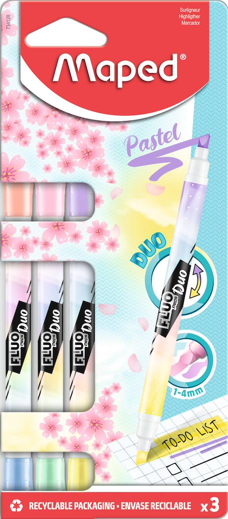 Fille-Accessoires-Fourniture scolaire-Stylo, crayon, feutre-Surligneurs fluo duo
