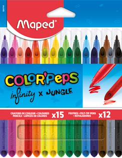 Jouet-Papeterie-Pack color peps crayons de couleur et feutres