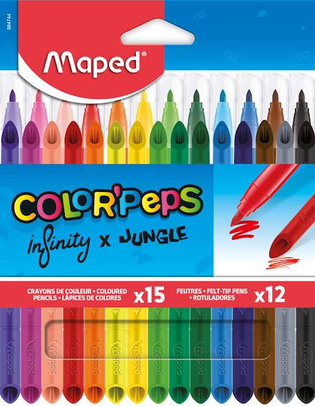 Fille-Accessoires-Fourniture scolaire-Stylo, crayon, feutre-Pack color peps crayons de couleur et feutres
