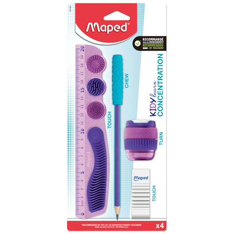 Fille-Accessoires-Fourniture scolaire-Stylo, crayon, feutre-Set papeterie kidy learn concentration