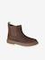 Boots enfant en cuir zippées jaune d'or+marron 6 - vertbaudet enfant 