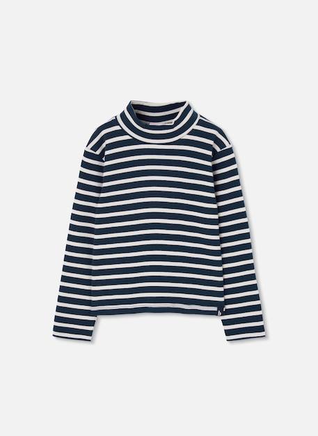 T-shirt en maille cotelée fille rayures  - vertbaudet enfant