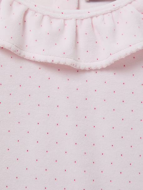 Pyjama velours imprimé pois fille Micro pois bordeaux 2 - vertbaudet enfant 
