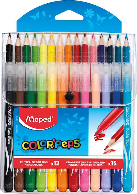 Fille-Accessoires-Fourniture scolaire-Stylo, crayon, feutre-Kit de coloriage jungle color peps