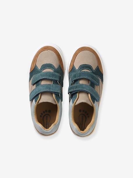 Baskets garçon cuir à scratchs lot marron 4 - vertbaudet enfant 