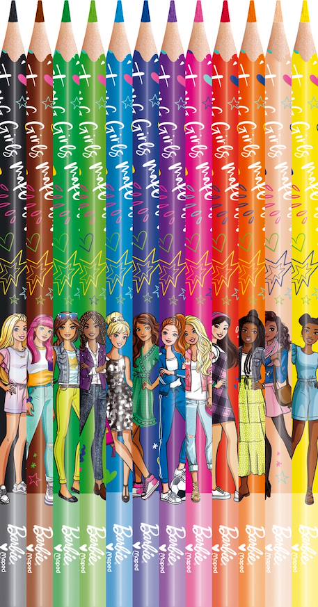 Crayons de couleur barbie Rose 2 - vertbaudet enfant 