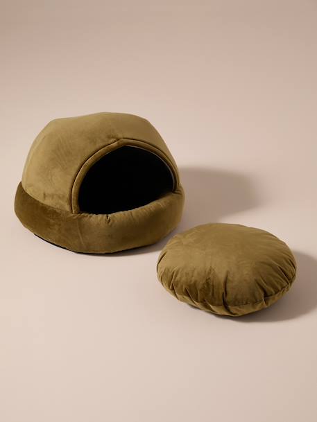 Panier cocoon chat velours bronze 2 - vertbaudet enfant 